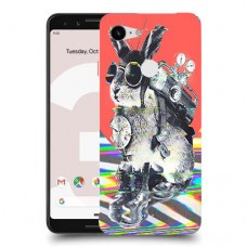 ארנבון מוזר כיסוי מגן קשיח מעוצב ל Google Pixel 3 יחידה אחת סקרין מובייל