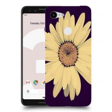 חמניות בשחור כיסוי מגן קשיח מעוצב ל Google Pixel 3 יחידה אחת סקרין מובייל