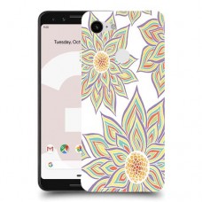 חמניות בלבן כיסוי מגן קשיח מעוצב ל Google Pixel 3 יחידה אחת סקרין מובייל