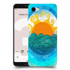 זריחה ליד הים כיסוי מגן קשיח מעוצב ל Google Pixel 3 יחידה אחת סקרין מובייל