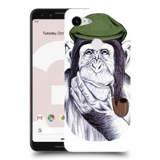 חשיבה קוף כיסוי מגן קשיח מעוצב ל Google Pixel 3 יחידה אחת סקרין מובייל