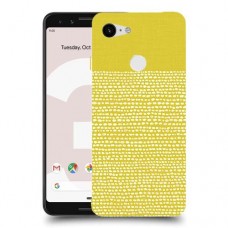 נקודות לבנות בצהוב כיסוי מגן קשיח מעוצב ל Google Pixel 3 יחידה אחת סקרין מובייל
