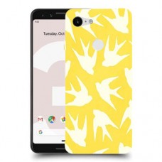 צהוב ציפור החיים כיסוי מגן קשיח מעוצב ל Google Pixel 3 יחידה אחת סקרין מובייל