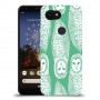 ינשופים על ירוק כיסוי מגן קשיח מעוצב ל Google Pixel 3a XL יחידה אחת סקרין מובייל