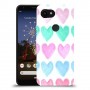 לבבות פסטל כיסוי מגן קשיח מעוצב ל Google Pixel 3a XL יחידה אחת סקרין מובייל
