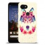 פיקסל וולף כיסוי מגן קשיח מעוצב ל Google Pixel 3a XL יחידה אחת סקרין מובייל