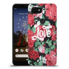 רוז אהבה כיסוי מגן קשיח מעוצב ל Google Pixel 3a XL יחידה אחת סקרין מובייל