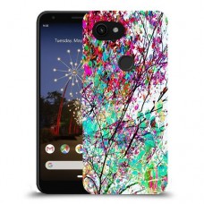 באביב בסגול כיסוי מגן קשיח מעוצב ל Google Pixel 3a XL יחידה אחת סקרין מובייל