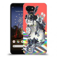 ארנבון מוזר כיסוי מגן קשיח מעוצב ל Google Pixel 3a XL יחידה אחת סקרין מובייל