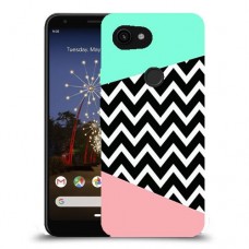 פסים במנטה ורוד כיסוי מגן קשיח מעוצב ל Google Pixel 3a XL יחידה אחת סקרין מובייל