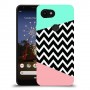 פסים במנטה ורוד כיסוי מגן קשיח מעוצב ל Google Pixel 3a XL יחידה אחת סקרין מובייל