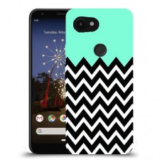פסים במנטה כיסוי מגן קשיח מעוצב ל Google Pixel 3a XL יחידה אחת סקרין מובייל