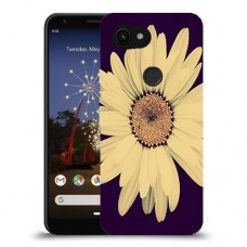 חמניות בשחור כיסוי מגן קשיח מעוצב ל Google Pixel 3a XL יחידה אחת סקרין מובייל