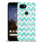 גיאומטריה טורקיז כיסוי מגן קשיח מעוצב ל Google Pixel 3a XL יחידה אחת סקרין מובייל