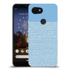 נקודות לבנות בכחול כיסוי מגן קשיח מעוצב ל Google Pixel 3a XL יחידה אחת סקרין מובייל