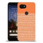 נקודות לבנות בכתום כיסוי מגן קשיח מעוצב ל Google Pixel 3a XL יחידה אחת סקרין מובייל