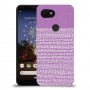 נקודות לבנות בסגול כיסוי מגן קשיח מעוצב ל Google Pixel 3a XL יחידה אחת סקרין מובייל