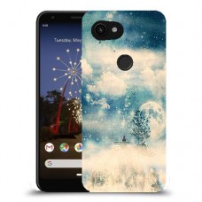 יופי חורף כיסוי מגן קשיח מעוצב ל Google Pixel 3a XL יחידה אחת סקרין מובייל