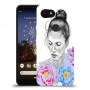 אישה בפרחים כיסוי מגן קשיח מעוצב ל Google Pixel 3a XL יחידה אחת סקרין מובייל