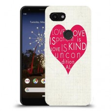 אהבה היא אדיבה כיסוי מגן קשיח מעוצב ל Google Pixel 3a יחידה אחת סקרין מובייל