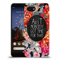 אף אחד לא קיבל זמן כיסוי מגן קשיח מעוצב ל Google Pixel 3a יחידה אחת סקרין מובייל