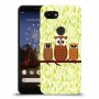 משפחת ינשוף כיסוי מגן קשיח מעוצב ל Google Pixel 3a יחידה אחת סקרין מובייל
