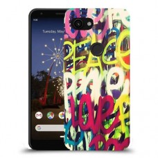 אהבת שלום כיסוי מגן קשיח מעוצב ל Google Pixel 3a יחידה אחת סקרין מובייל