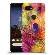 נוצת טווס כיסוי מגן קשיח מעוצב ל Google Pixel 3a יחידה אחת סקרין מובייל