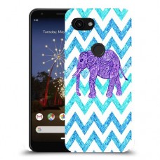 אלפנט סגול כיסוי מגן קשיח מעוצב ל Google Pixel 3a יחידה אחת סקרין מובייל