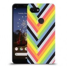 פסים קשת כיסוי מגן קשיח מעוצב ל Google Pixel 3a יחידה אחת סקרין מובייל