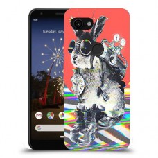 ארנבון מוזר כיסוי מגן קשיח מעוצב ל Google Pixel 3a יחידה אחת סקרין מובייל
