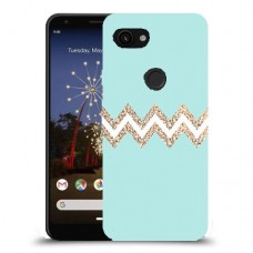 פסים בירוק כיסוי מגן קשיח מעוצב ל Google Pixel 3a יחידה אחת סקרין מובייל