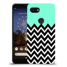 פסים במנטה כיסוי מגן קשיח מעוצב ל Google Pixel 3a יחידה אחת סקרין מובייל