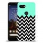פסים במנטה כיסוי מגן קשיח מעוצב ל Google Pixel 3a יחידה אחת סקרין מובייל