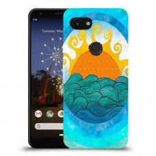 זריחה ליד הים כיסוי מגן קשיח מעוצב ל Google Pixel 3a יחידה אחת סקרין מובייל