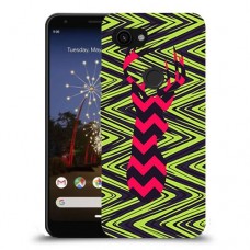 עניבה על גרין כיסוי מגן קשיח מעוצב ל Google Pixel 3a יחידה אחת סקרין מובייל