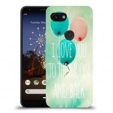 עד הירח ובחזרה כיסוי מגן קשיח מעוצב ל Google Pixel 3a יחידה אחת סקרין מובייל