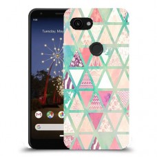 משולשים כיסוי מגן קשיח מעוצב ל Google Pixel 3a יחידה אחת סקרין מובייל