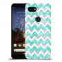 גיאומטריה טורקיז כיסוי מגן קשיח מעוצב ל Google Pixel 3a יחידה אחת סקרין מובייל