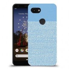 נקודות לבנות בכחול כיסוי מגן קשיח מעוצב ל Google Pixel 3a יחידה אחת סקרין מובייל