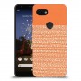 נקודות לבנות בכתום כיסוי מגן קשיח מעוצב ל Google Pixel 3a יחידה אחת סקרין מובייל