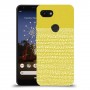 נקודות לבנות בצהוב כיסוי מגן קשיח מעוצב ל Google Pixel 3a יחידה אחת סקרין מובייל