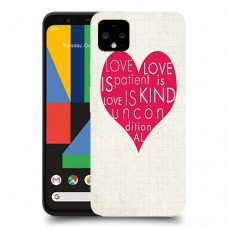 אהבה היא אדיבה כיסוי מגן קשיח מעוצב ל Google Pixel 4 XL יחידה אחת סקרין מובייל