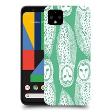 ינשופים על ירוק כיסוי מגן קשיח מעוצב ל Google Pixel 4 XL יחידה אחת סקרין מובייל