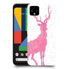 צבי ורוד כיסוי מגן קשיח מעוצב ל Google Pixel 4 XL יחידה אחת סקרין מובייל