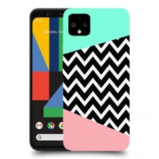 פסים במנטה ורוד כיסוי מגן קשיח מעוצב ל Google Pixel 4 XL יחידה אחת סקרין מובייל