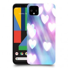 לבבות מעורפלים בכחול כיסוי מגן קשיח מעוצב ל Google Pixel 4 XL יחידה אחת סקרין מובייל