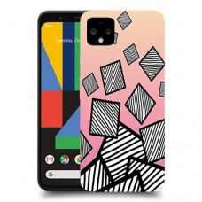 זאברה ריבועים כיסוי מגן קשיח מעוצב ל Google Pixel 4 XL יחידה אחת סקרין מובייל