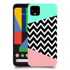 פסים במנטה ורוד כיסוי מגן קשיח מעוצב ל Google Pixel 4 יחידה אחת סקרין מובייל