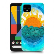 זריחה ליד הים כיסוי מגן קשיח מעוצב ל Google Pixel 4 יחידה אחת סקרין מובייל